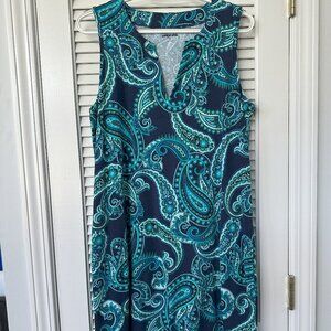 Lands' End Women's Cotton Jersey Sleeveless Swim Cover-up Dress
